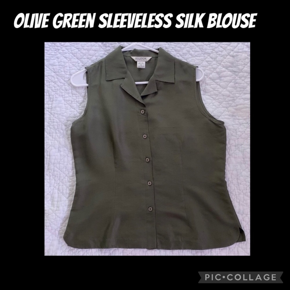 🍷 Allison Taylor 100% Silk Sleeveless Top – Size M 🧳